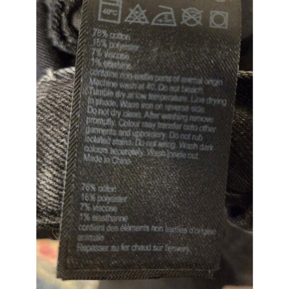 All Saints Jeans Men's Carter Button Fly Straight Leg in Black Size 32x29 - Picture 11 of 11